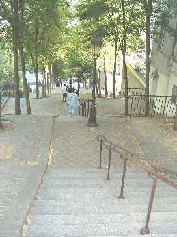 Escalier a coté du Funiculaire de Montmartre