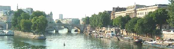 La Seine et l'Ile de la Cit, l'Hotel de la Monnaie vues du cot Ouest