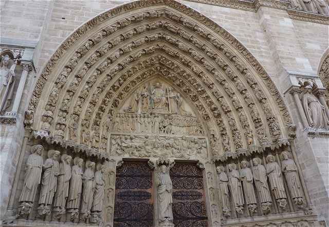 Cathdrale Notre Dame de Paris: Portail central de la faade