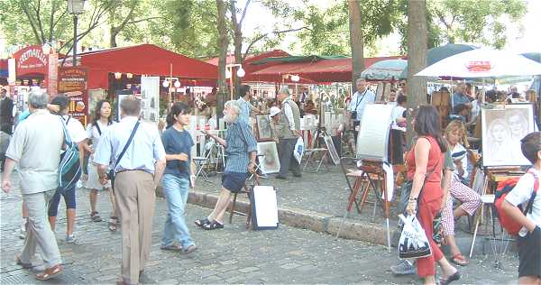 Place du Tertre à Montmartre