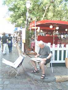 Peintre sur la place du Tertre  Montmartre