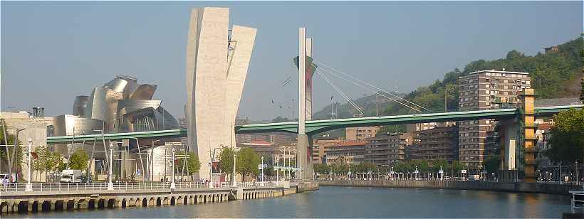 Panorama sur le muse Guggenheim et le pont sur le Nervion