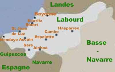 Carte du Labourd