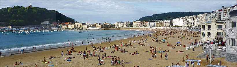 La partie Nord de la plage de la Concha  San Sebastian (Saint Sbastien)