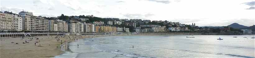 La partie Sud de la plage de la Concha  San Sebastian (Saint Sbastien)