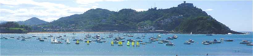 Le Mont Igueldo, le quartier et la plage d'Ondarreta