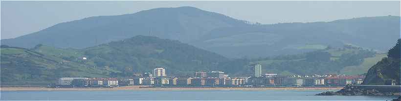 Panorama sur Zarautz  partir de Getaria