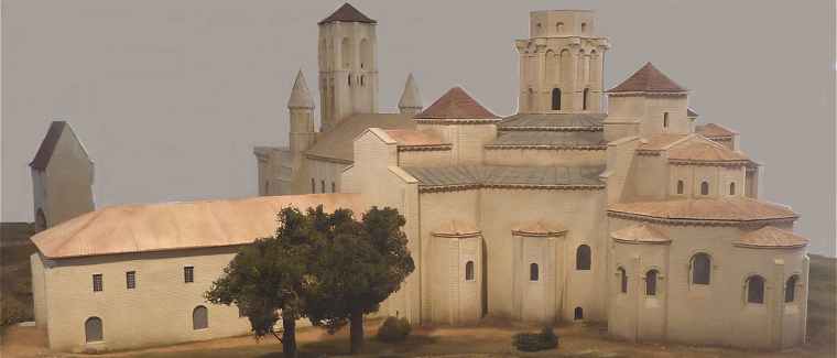 Maquette de l'Abbaye Saint Sauveur de Charroux