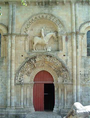 Portail ct Nord de l'glise Saint Hilaire de Melle