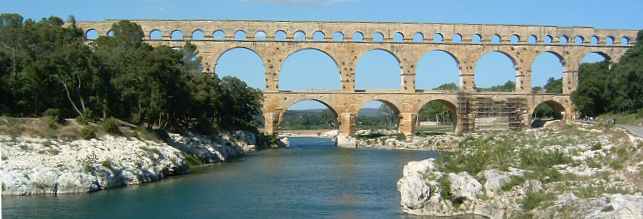 Le Pont du Gard, élement d'un Aqueduc Romain