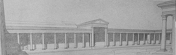 Reconstitution du Sanctuaire à Portiques