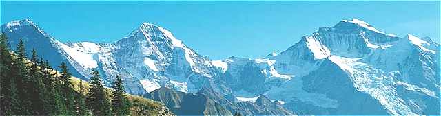 L'Eiger et la JungFrau dans l'Oberland Bernois en Suisse