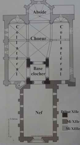 Plan de l'glise Saint Mandet et Saint Jean de Ferrire-Laron