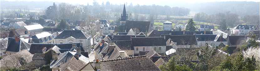 Panorama sur Le Grand Pressigny  partir du chteau