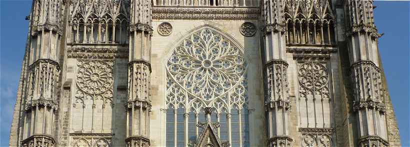 Partie centrale de la Faade de la Cathdrale de Tours