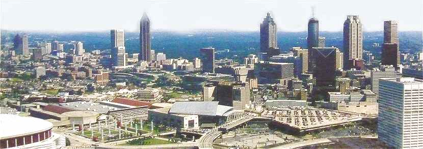 Panorama sur les immeubles du centre d'Atlanta