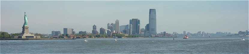 Vue sur la Statue de la Libert et sur Jersey City