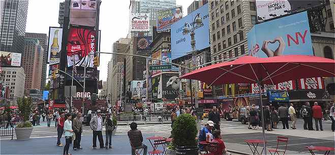 New-York: Times Square, la partie la plus anime de Manhattan