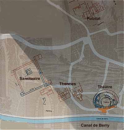 Plan du site antique de Drevant