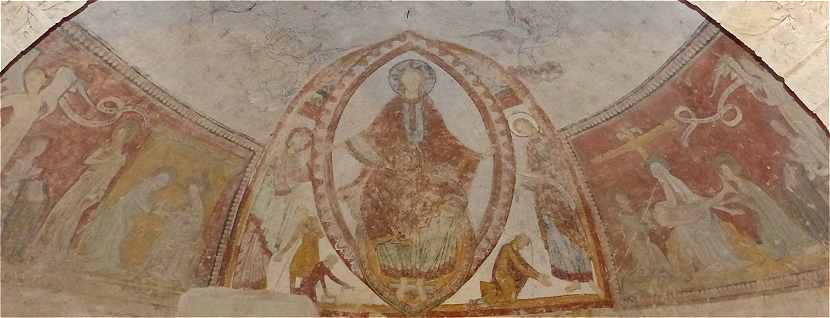 Fresque du choeur de la Crypte de l'église de Saint Aignan