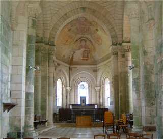 Intérieur de l'église de Gargilesse