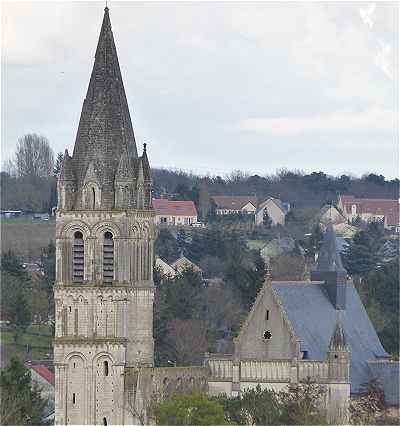 Clocher de l'glise abbatiale de Beaulieu les Loches