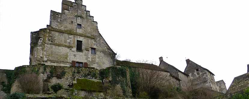 Les Logis vus du Nord-Est du chteau de Chtillon sur Indre