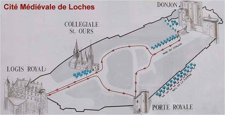 Plan de la Cit Mdivale de Loches