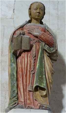 Statue polychrome de l'glise Saint Sulpice de Palluau sur Indre