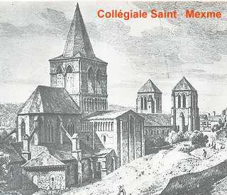Lithographie de l'Abbaye Saint Mexme