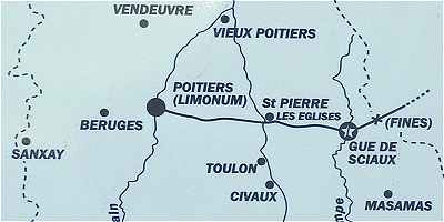 Voie Romaine passant  Saint Pierre les Eglises