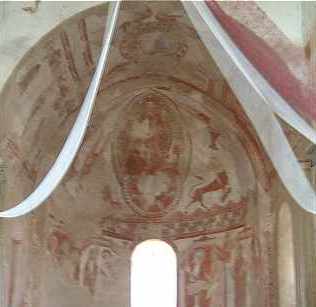 Eglise d'Areines: Fresque murale