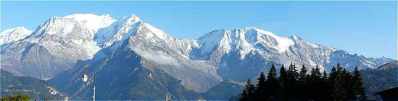 Le Massif du Mont-Blanc vu de l'Ouest