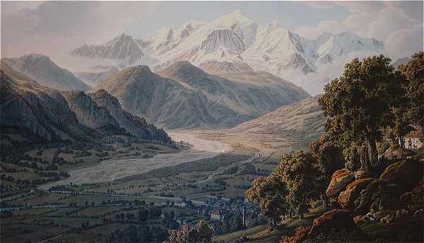 Vue du Mont Blanc prise près de Sallanches