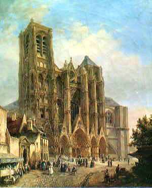 Gravure de la Cathédrale de Bourges