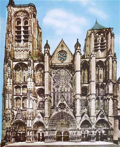 Façade de la cathédrale Saint Etienne de Bourges