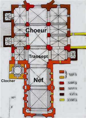 Plan de l'église Saint Léger à Cognac