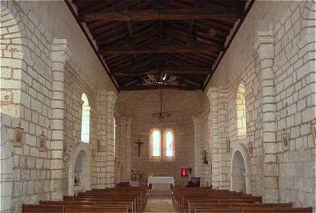 Nef et choeur de l'glise Saint Pierre aux Liens de Garat