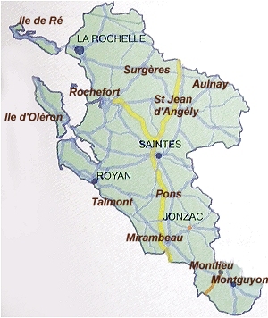 Carte de la Charente-Maritime