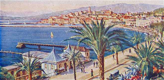 Cannes: La Croisette vers 1900