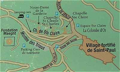 Plan autour de Saint Paul de Vence