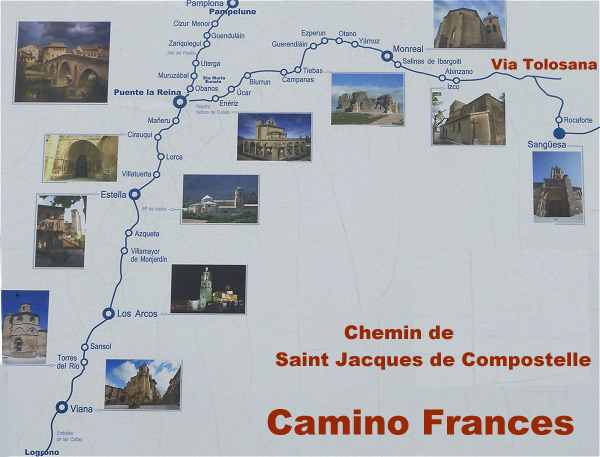 Chemin de Saint Jacques de Compostelle (Camino Frances) entre Pampelune et Logrono