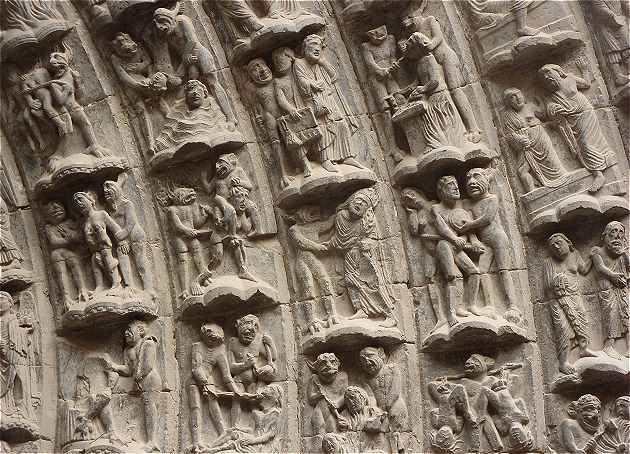 Sculptures du Portail du Jugement de la cathédrale de Tudela