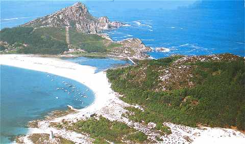 Le îles Cies à l'entrée de la Ria de Vigo