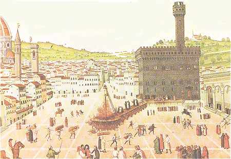 Florence: Savonarole sur le bucher