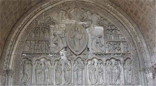 Tympan du portail Nord de la cathédrale Saint Etienne de Cahors