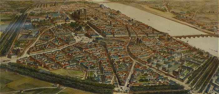 Orléans: vue panoramique au XIXème siècle