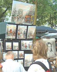 Peintre sur la place du Tertre à Montmartre