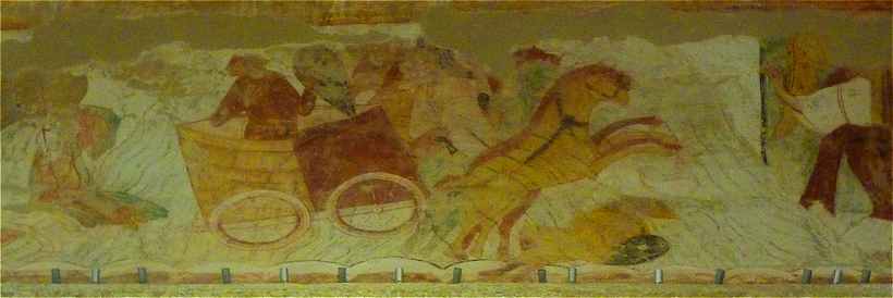 Fresque reprsentant le Pharaon englouti par les flots