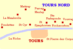 Tours et sa périphérie au Nord de la Loire